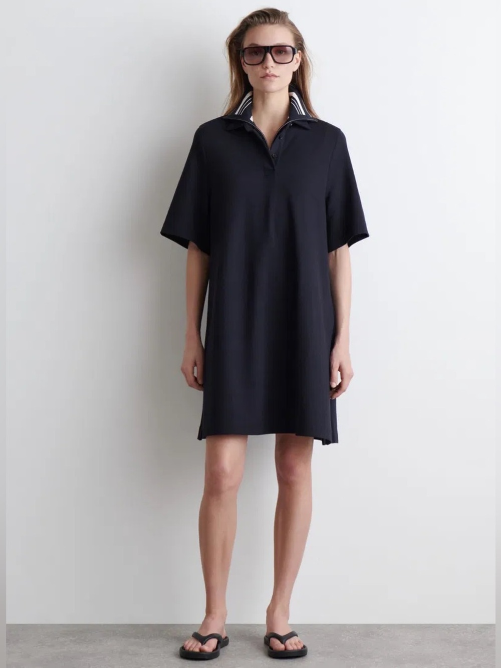 COS Jersey Polo Mini Dress